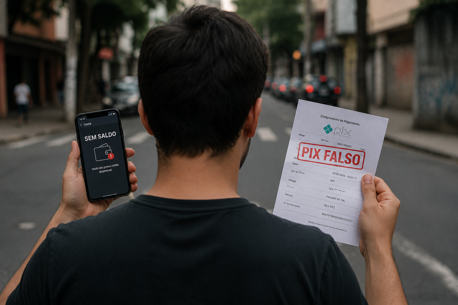 Golpe do comprovante de PIX falso na compra de computador usado